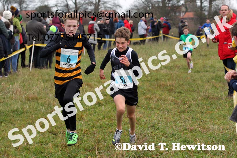 Boys under-13s, 2021 North Eastern Cross Country Championships, Sedgefield. Photo: David T. Hewitson/Sports for All Pics